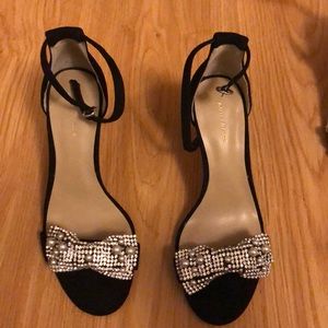 Ann Taylor silver crystal bow